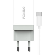 Foneng Fast charger Foneng 1x USB K210 + USB Type C cable 1m