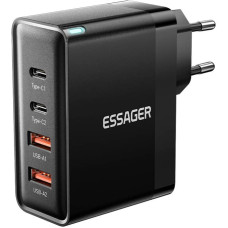 Essager Wall charger, Essager, ECT2CA-QYB01-Z, 2xUSB-C, 2xUSB-A, 100W (black)