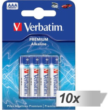 Verbatim 10x4 Verbatim Alkaline battery Micro AAA LR 03            49920