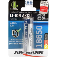 Ansmann Li-Ion 18650 2600mAh 3,6V Battery 9,36Wh 1307-0000