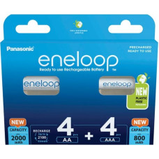 Eneloop 2x4 Panasonic Eneloop Combipack 4xAA + 4xAAA Accus  BK-KJMCDE44E