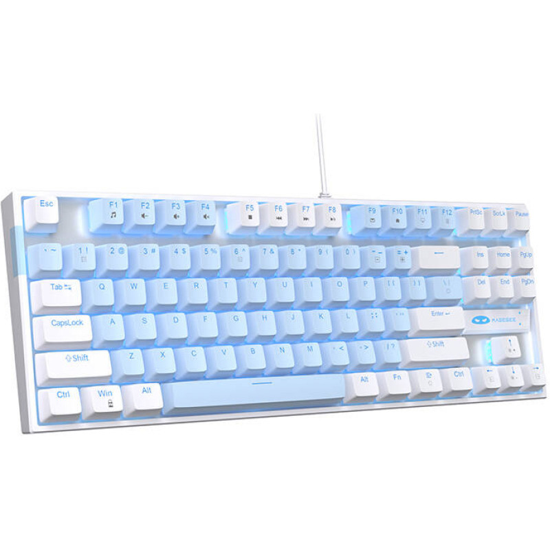 Magegee MK-STAR wired keyboard (white and blue)